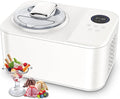 con Display LCD, Gelatiera Automatica da 1,2L con compressore Auto-refrigerante, per Yogurt congelato e Gelato, 1,2 L