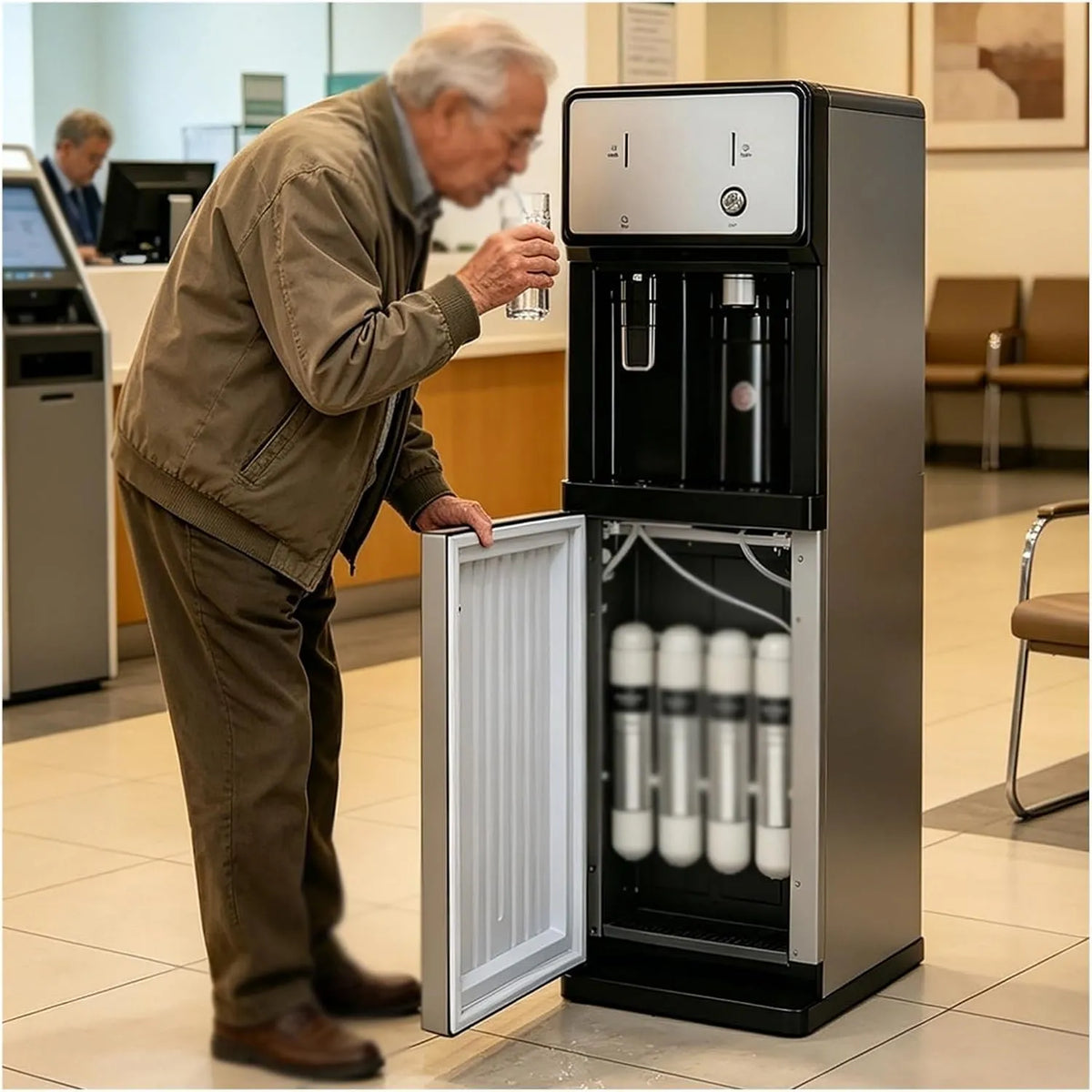 Dispenser, Dispenser Acqua Da Bere Direttamente Filtrazione A Quattro Stadi