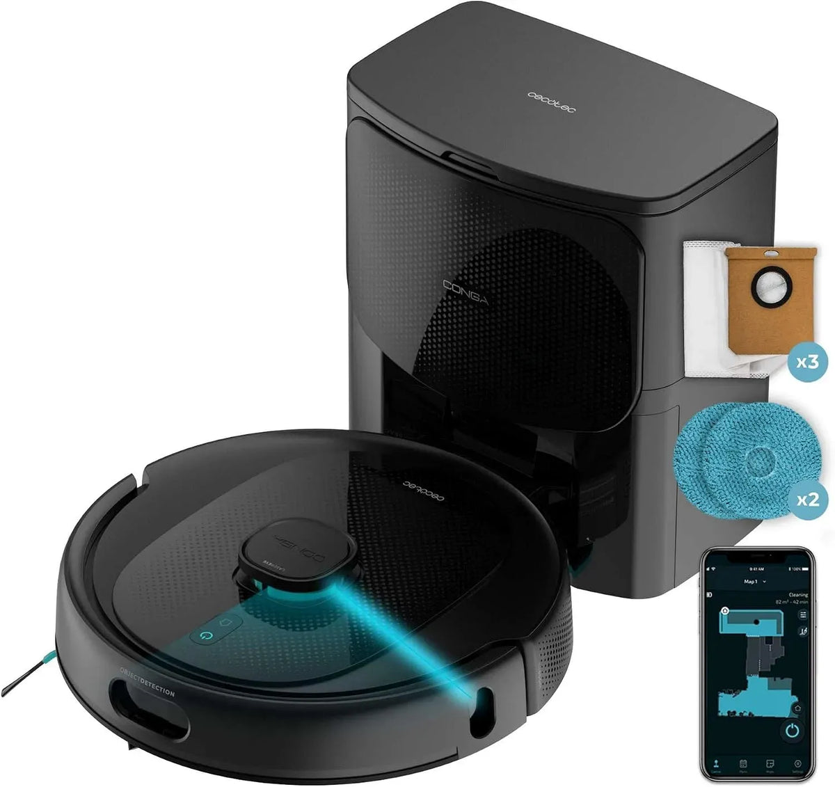 Cecotec Robot aspirapolvere, app, 240 min Autonomia, 000 Pa, Controllo APP