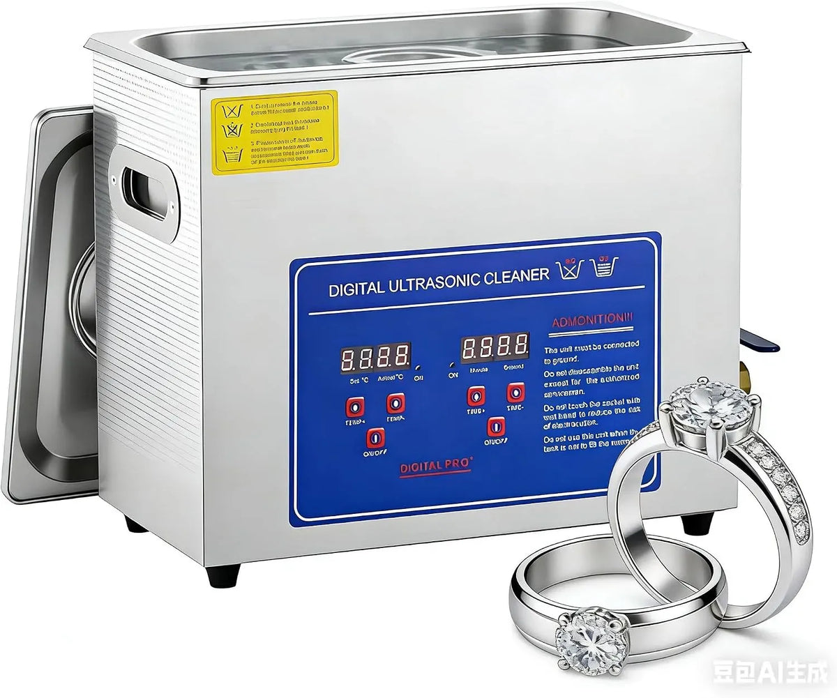 Macchina per la, Ultra Cleaner, riscaldatore, pulitore, vasca per pulizia a ultrasuoni, 4.5 L, 150 W, timer, industriale, funzione riscaldante